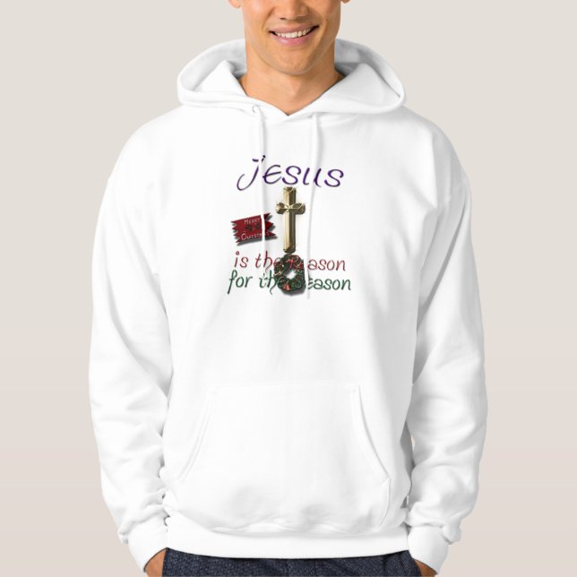 Jesus ist der Grund für die Saison Hoodie Jacket (Vorderseite)