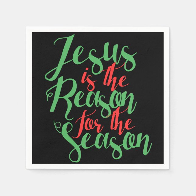Jesus ist der Grund für die Saison Serviette (Vorderseite)
