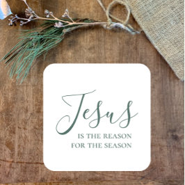Jesus ist der Grund für die Saison Weihnachten des Quadratischer Aufkleber
