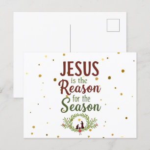 Jesus ist der Grund für die Saisonpostkarte Postkarte
