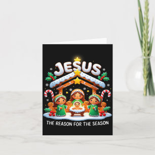 Jesus ist der Grund für die Weihnachts-Gingerbread Karte