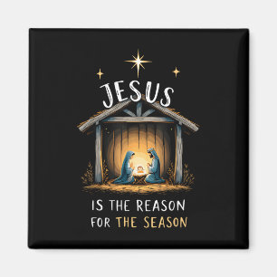 Jesus ist der Grund für die Weihnachtszeit Christm Magnet