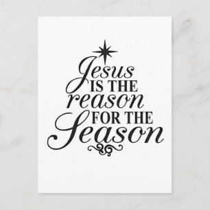 Jesus ist der Grund für die Weihnachtszeit Feiertagspostkarte