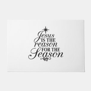 Jesus ist der Grund für die Weihnachtszeit  Fußmatte