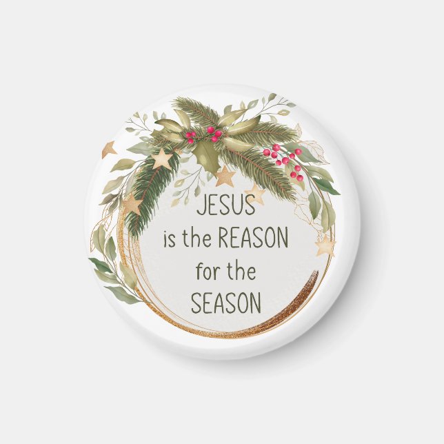 Jesus ist der Grund für die Weihnachtszeit Magnet (Vorne)