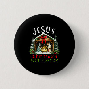 Jesus ist der Grund für die Weihnachtszeit Xmas Button