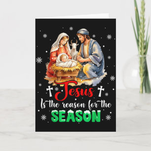 Jesus ist der Grund für die Weihnachtszeit Xmas  Karte