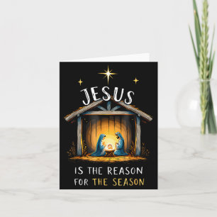 Jesus ist der Grund für die Weihnachtszeit Xmas Karte
