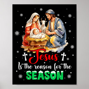 Jesus ist der Grund für die Weihnachtszeit Xmas  Poster