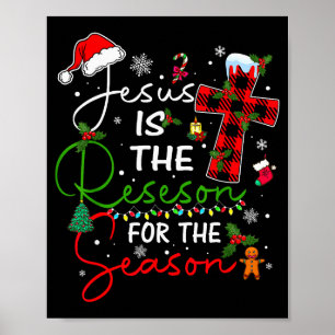 Jesus ist der Grund für die Weihnachtszeit Xmas Poster