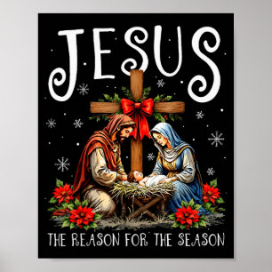 Jesus ist der Grund für die Weihnachtszeit Xmas Poster