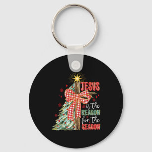 Jesus ist der Grund für die Weihnachtszeit Xmas Schlüsselanhänger