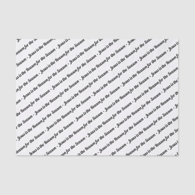 Jesus ist der Grund für die Weiße Jahreszeit Seidenpapier (Vorderseite)