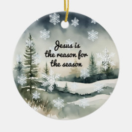 Jesus ist der Grund für die Wintersaison Keramik Ornament