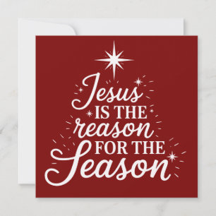 Jesus ist der Grund für diese Jahreszeit Christlic Feiertagskarte
