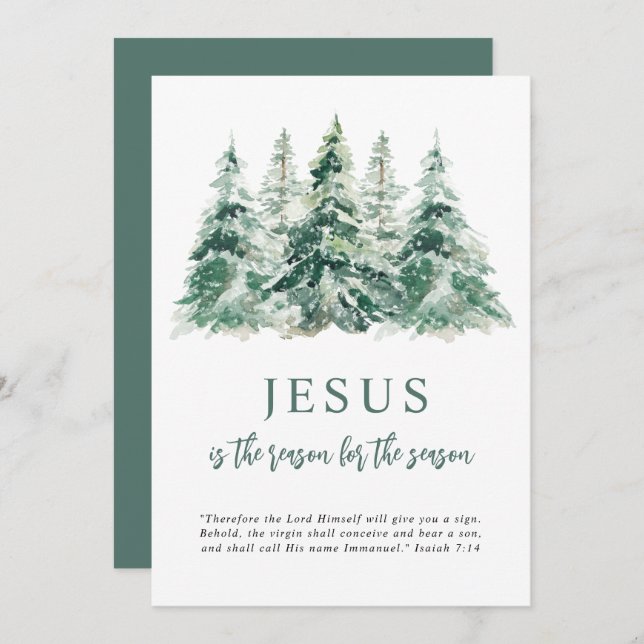 Jesus ist der Grund für Weihnachten der Jahreszeit (Vorne/Hinten)