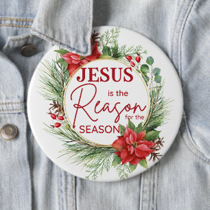 Jesus ist der Grund für Weihnachten der Jahreszeit Button