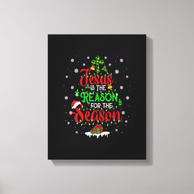 Jesus ist der Grund für Weihnachten Pajam Leinwanddruck (Vorderseite)