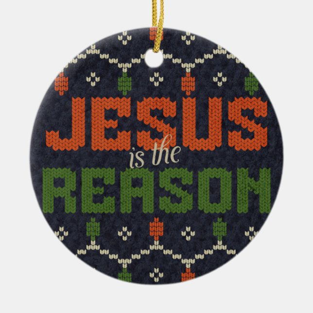 Jesus ist der Grund Keramik Ornament (Vorne)