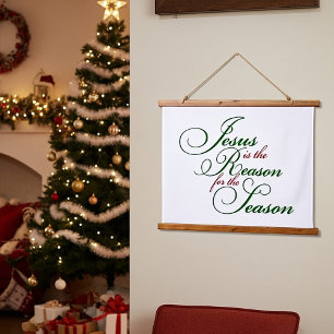 Jesus ist der Grund Wandteppich Mit Holzrahmen