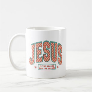 Jesus ist der Grund Weihnachten Christlich Retro Kaffeetasse