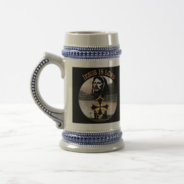 Jesus ist der Herr Bierglas (Links)