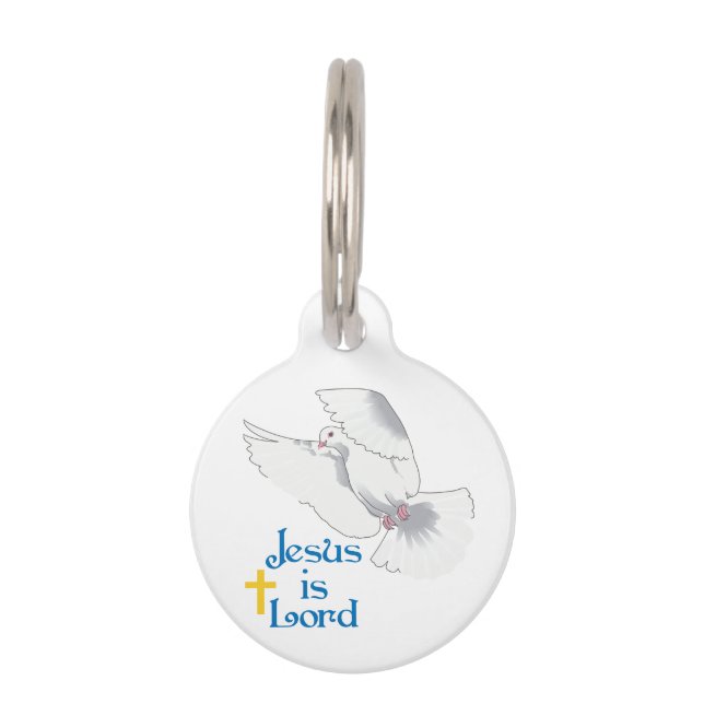 Jesus ist der Herr Haustiermarke (Vorderseite)