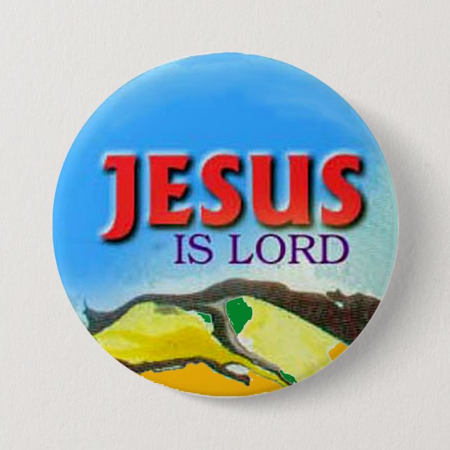 Jesus ist der Herr-Knopf Button (Vorderseite)