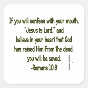 Jesus ist der Herr Quadratischer Aufkleber
