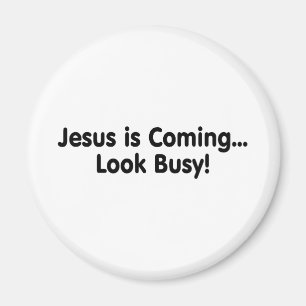 Jesus ist der kommende beschäftigte Blick Magnet