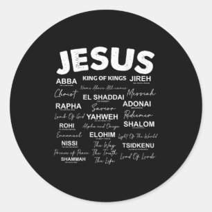 Jesus ist der König Gottes, der hebräische Jesus C Runder Aufkleber