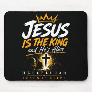 Jesus ist der König und lebt hallelujah Jesus ist Mousepad