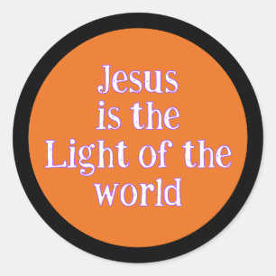 Jesus ist der leichte Orangefarbene Trick oder Tre Runder Aufkleber