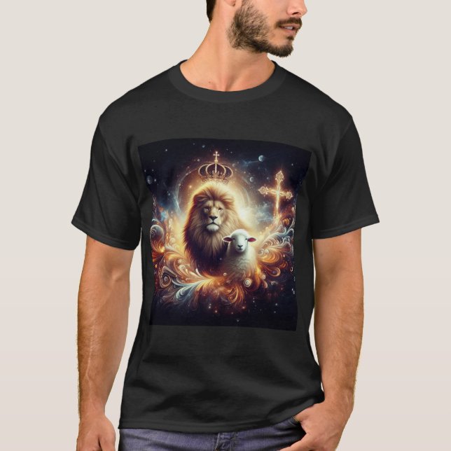 Jesus ist der Löwe und das Lamm T-Shirt (Vorderseite)