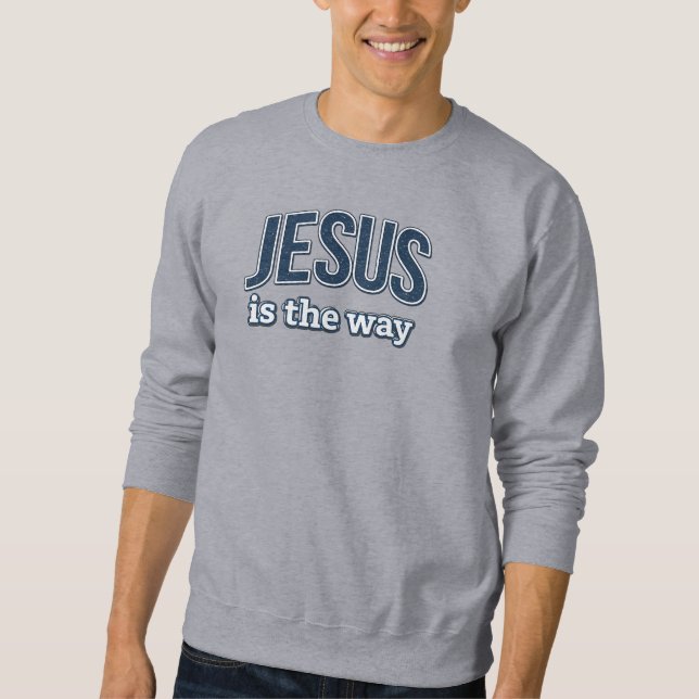 JESUS ist der Weg - Christlich Sweatshirt (Vorderseite)