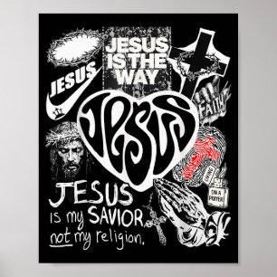 Jesus ist der Weg Christlicher Bibelvers Gott Glau Poster