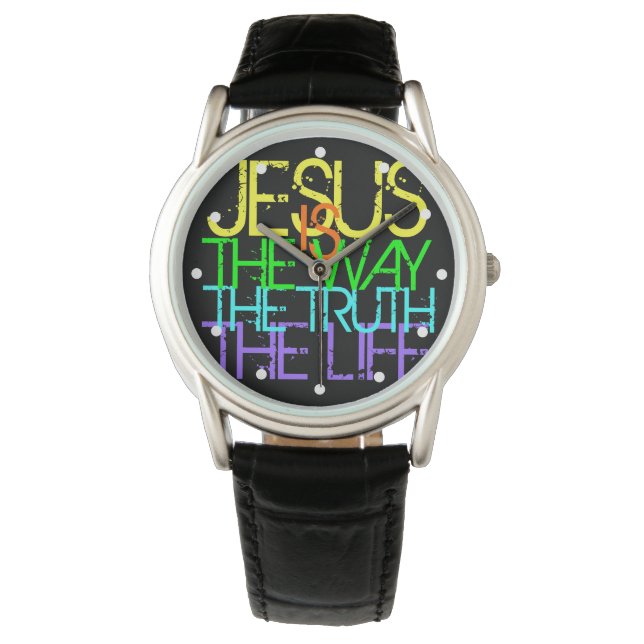 Jesus ist der Weg, der Christliche Mensch Armbanduhr (Vorderseite)