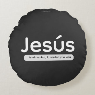 Jesus ist der Weg, die Wahrheit und das Leben Rundes Kissen