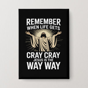 Jesus ist der Weg, Weihnachten Funny Faith Religio Button
