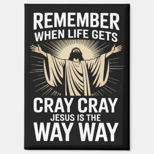 Jesus ist der Weg Weihnachten Lustig Glaube Religi Magnet