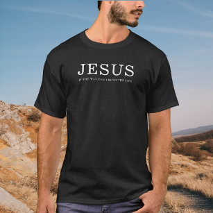 Jesus ist der Weg zu minimalem Schwarz-Weiß-T - Sh T-Shirt