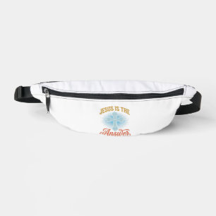 Jesus ist die Antwort Christliches Kreuz Vektor De Bauchtasche