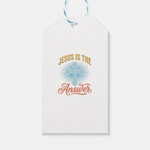 Jesus ist die Antwort Christliches Kreuz Vektor De Geschenkanhänger