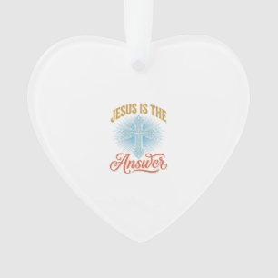 Jesus ist die Antwort Christliches Kreuz Vektor De Ornament