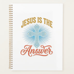 Jesus ist die Antwort Christliches Kreuz Vektor De Planer