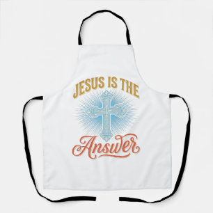 Jesus ist die Antwort Christliches Kreuz Vektor De Schürze