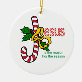 Jesus ist die Grund-Weihnachtsbaum-Verzierung Keramik Ornament