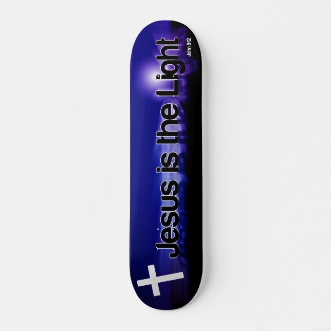 Jesus ist die helle Skateboardplattform Skateboard (Vorne)