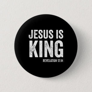 Jesus ist die Königsoffenbarung 17_14 Christliche  Button