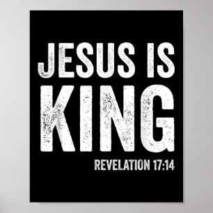 Jesus ist die Königsoffenbarung 17_14 Christliche Poster